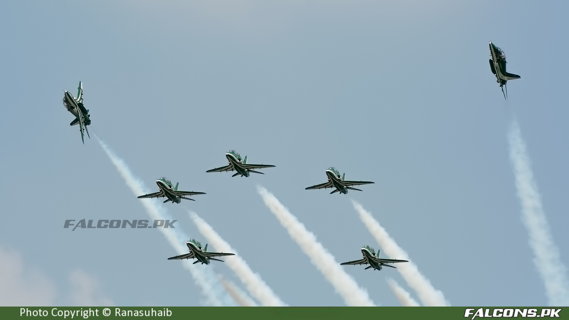Royal Saudi Air Force Saudi Hawks Aerobatic Team Full Size Aviation Photo